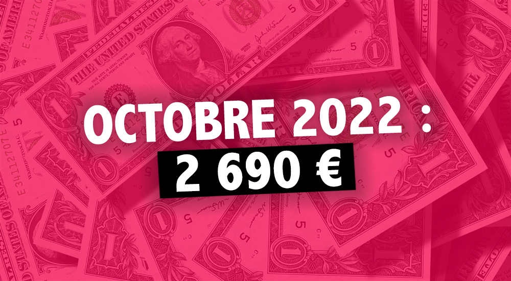 Comment j’ai gagné 2 690€ avec mon blog en octobre 2022