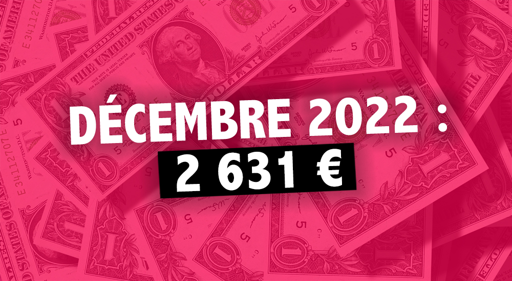Comment j’ai gagné 2631€ avec mon blog en décembre 2022