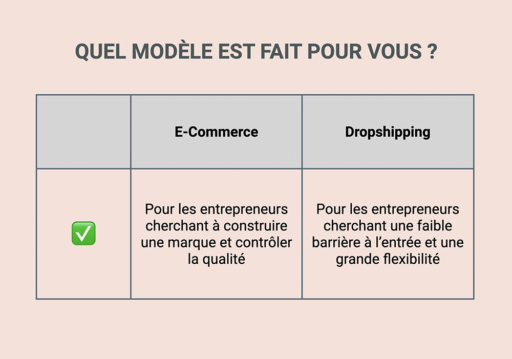 E-commerce ou dropshipping : pour qui ?