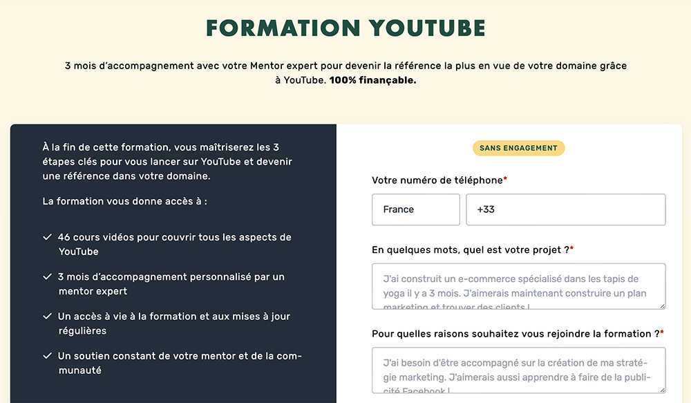 Formation Youtube de Livementor