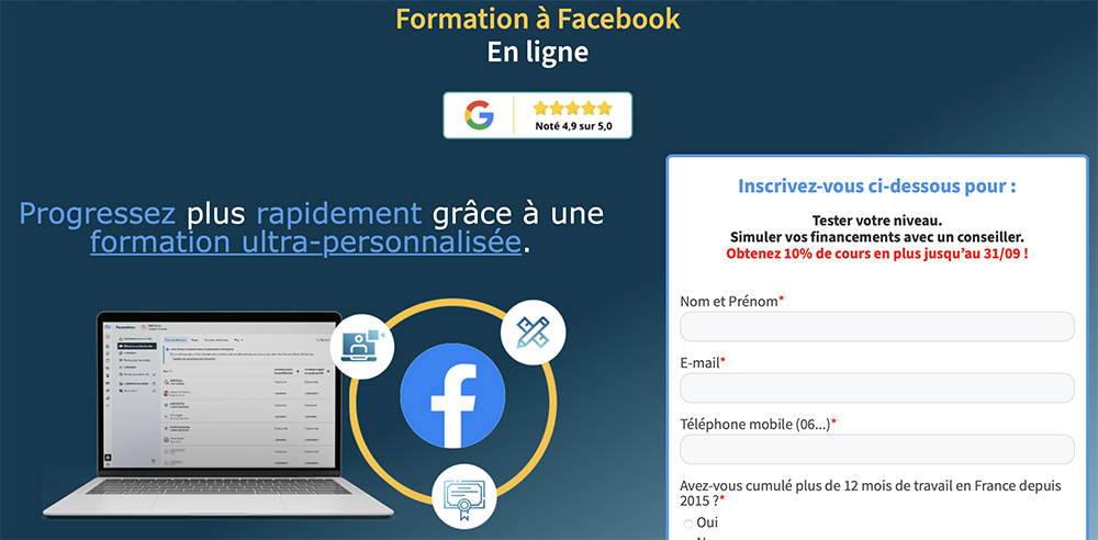 Formation à Facebook de Clic Compétences