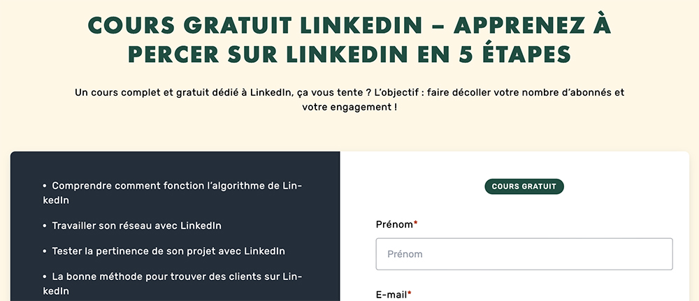 Cours gratuit LinkedIn Livementor