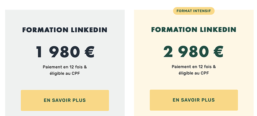 Formation LinkedIn Livementor - prix