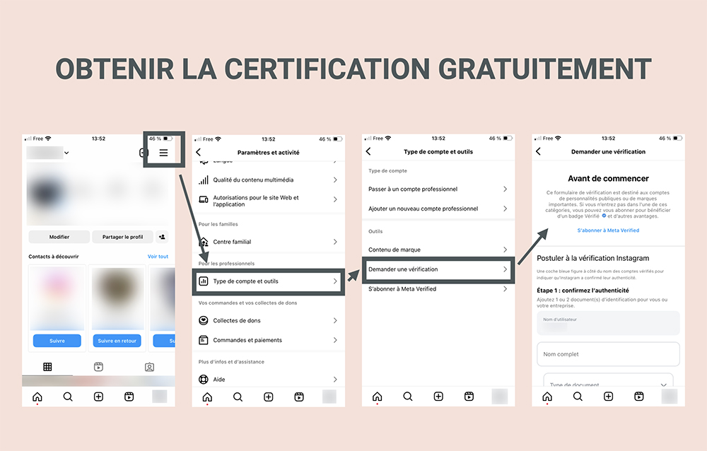 Comment obtenir la certification Instagram gratuitement