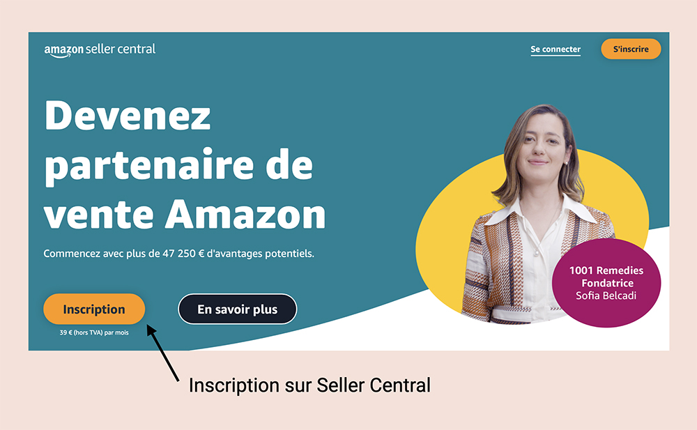 Inscription sur Seller Central pour vendre sur Amazon FBA