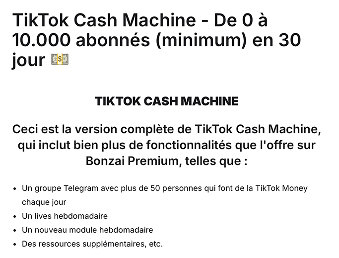 TikTok Cash Machine de Ulys