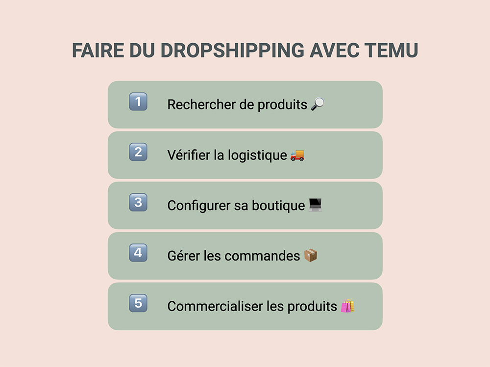 Faire du dropshipping avec Temu