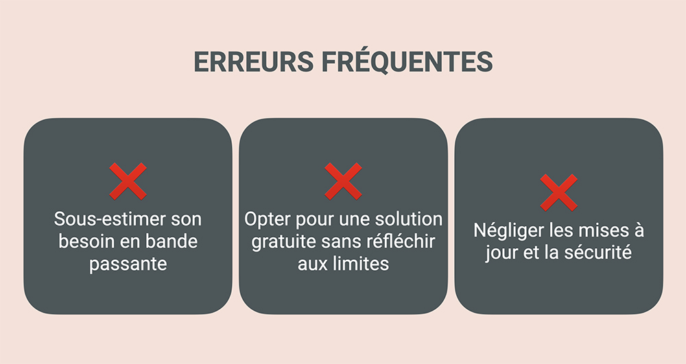 Erreurs fréquentes avec l'hébergement web