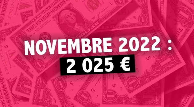 Revenus de novembre 2022 : comment j’ai gagné 2 025€ avec mon blog le mois dernier