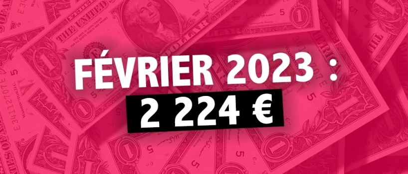 Comment j’ai gagné 2 224,76€ avec mon blog en février 2023